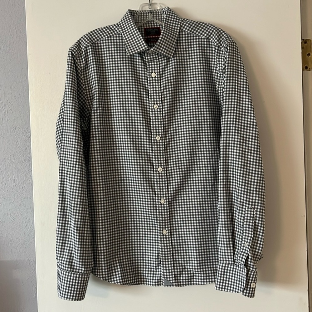 Untuckit Wrinkle Free Grey Gingham Shirt